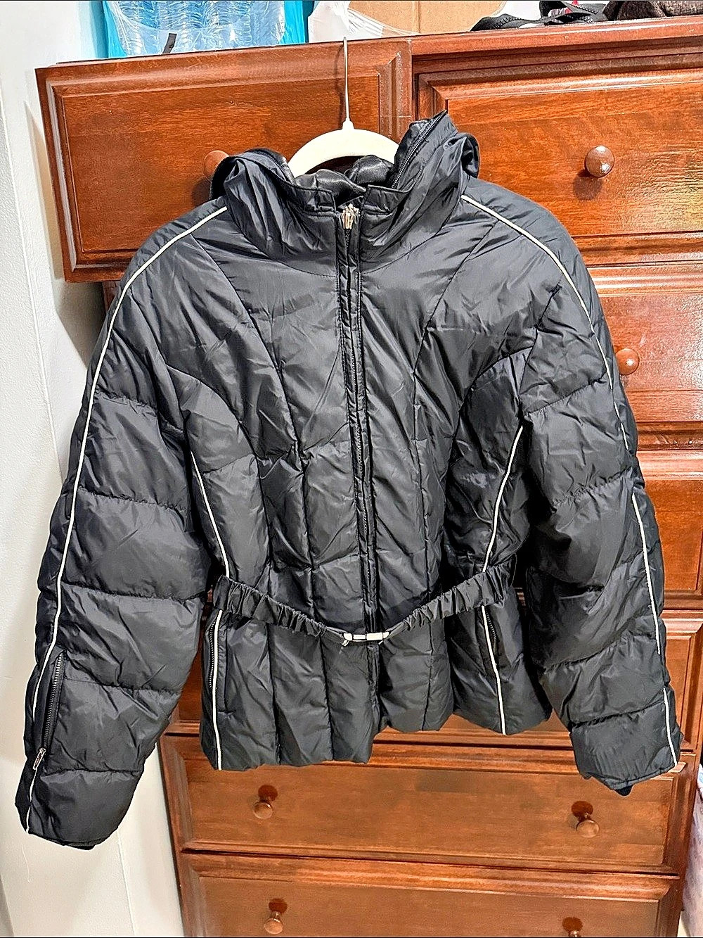 JLO Black Puffer Jacket Size Medium
